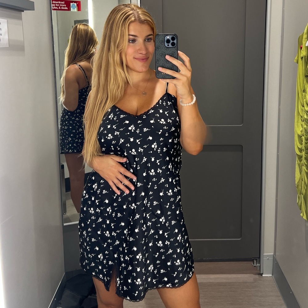 Wild Fable Slip Dress with Adjustable Straps and Lace